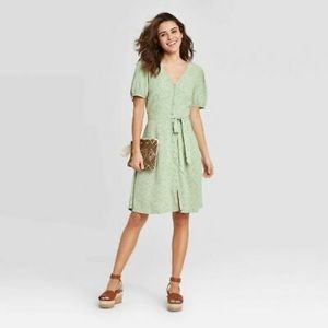 Women’s Midi front button waist tie dress size XL